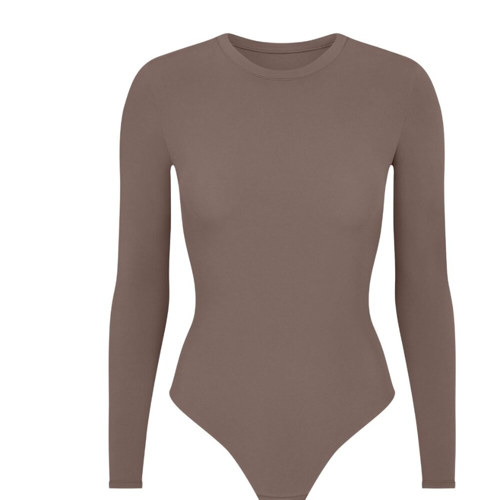 FITS EVERYBODY LONG SLEEVE CREW NECK BODYSUIT AMETHYST / L